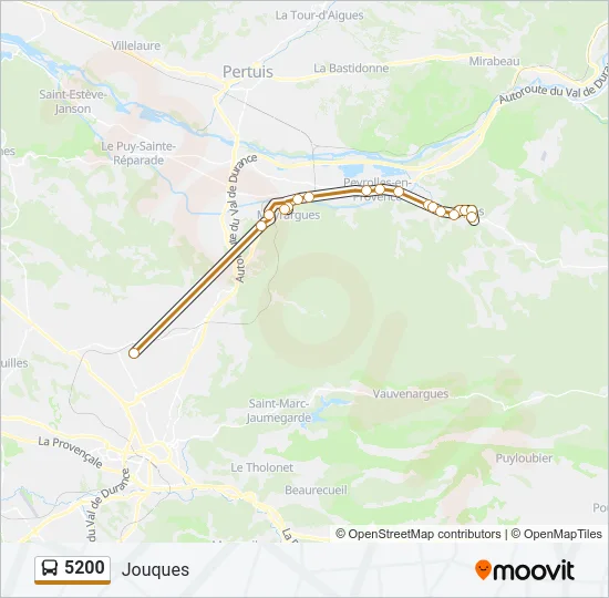 5200 Bus Line Map