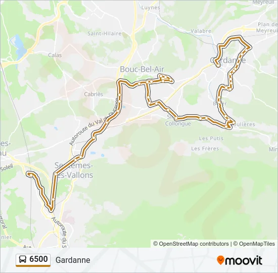 6500 Bus Line Map