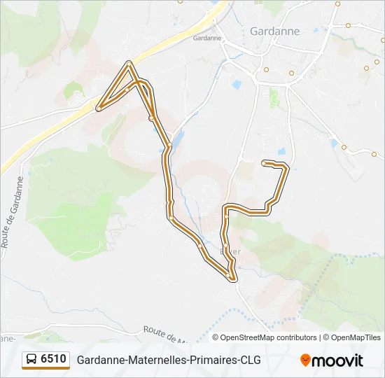6510 Bus Line Map