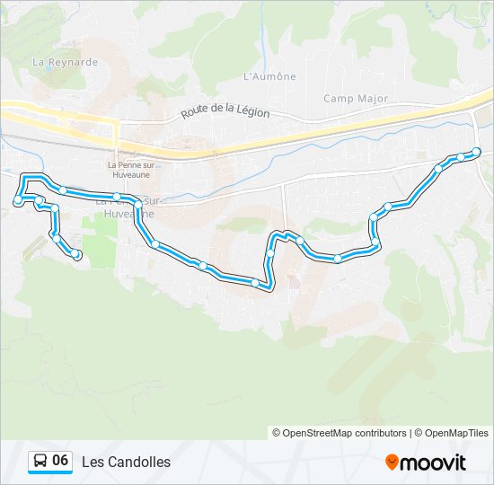 Plan de la ligne 06 de bus