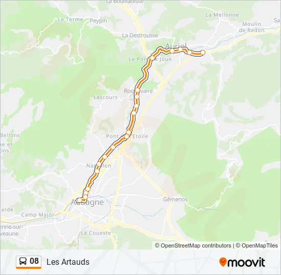 08 Bus Line Map