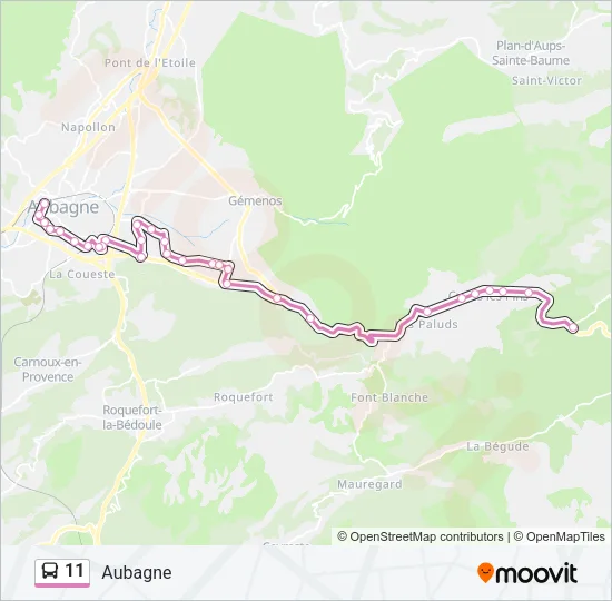 11 Bus Line Map
