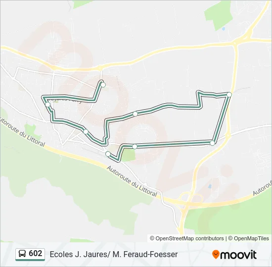 602 Bus Line Map