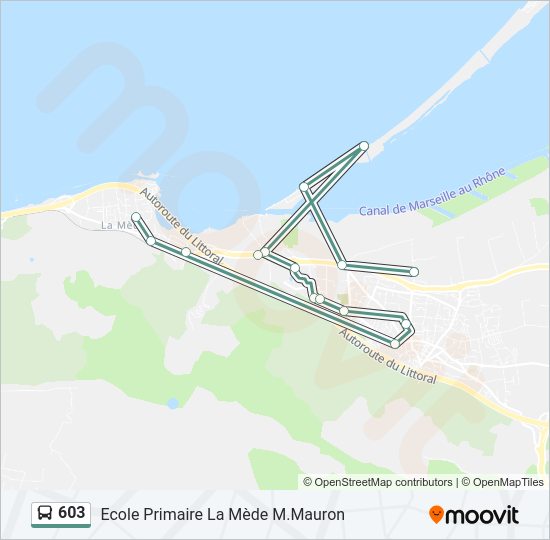 Plan de la ligne 603 de bus