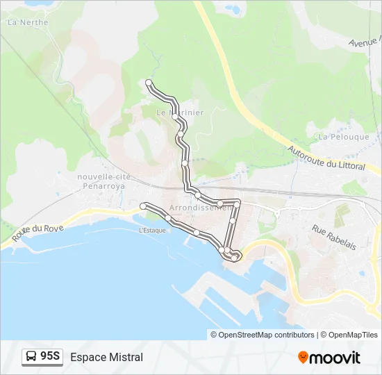 95S Bus Line Map