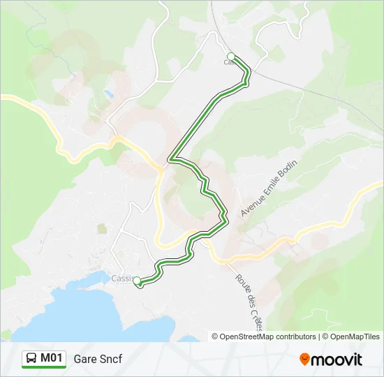 M01 Bus Line Map