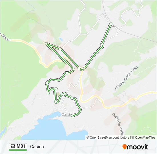 M01 Bus Line Map