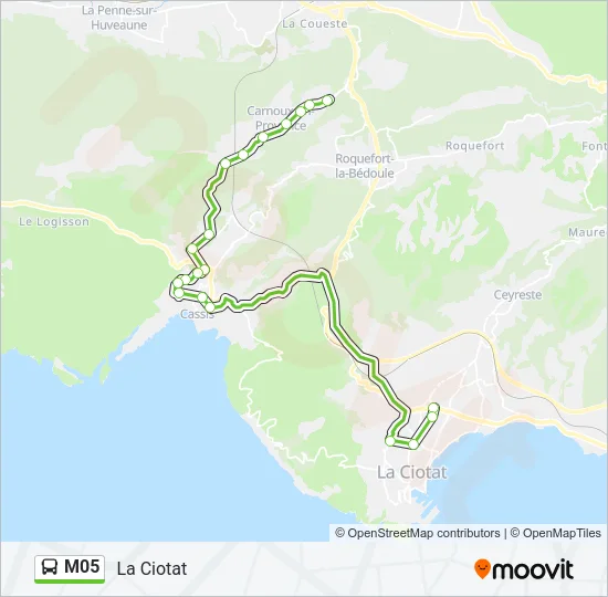 M05 Bus Line Map