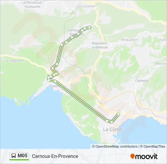 M05 Bus Line Map