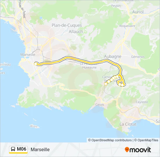 M06 Bus Line Map
