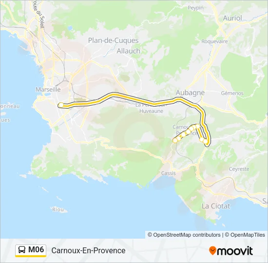 M06 Bus Line Map