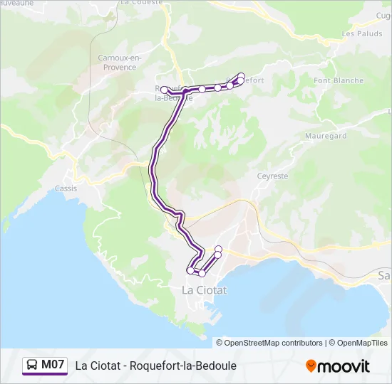 M07 Bus Line Map