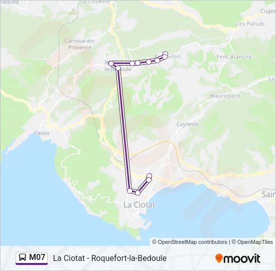 M07 Bus Line Map
