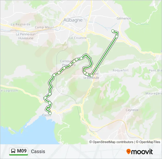 M09 Bus Line Map