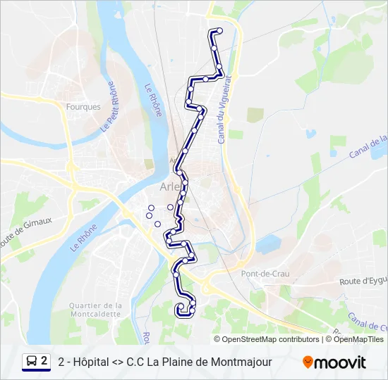 2 Bus Line Map