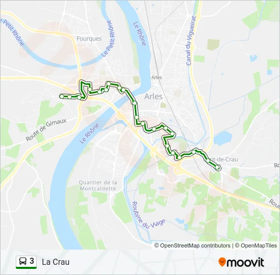 3 Bus Line Map