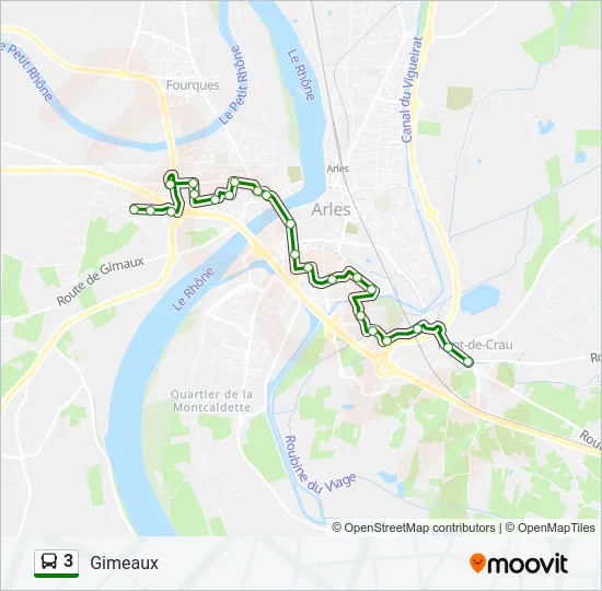 3 Bus Line Map