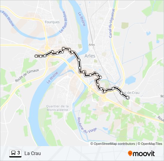 Plan de la ligne 3 de bus