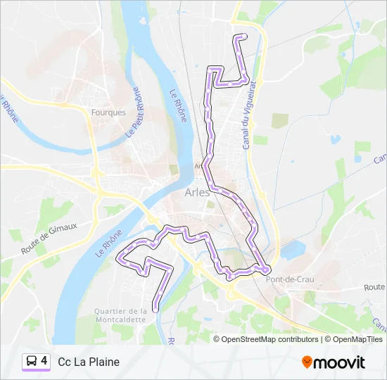 4 Bus Line Map