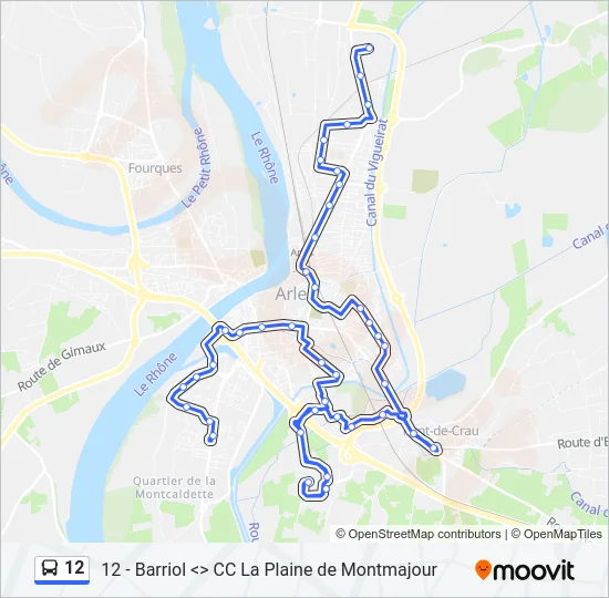 12 Bus Line Map