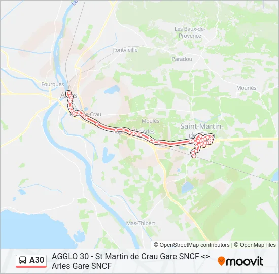 A30 Bus Line Map