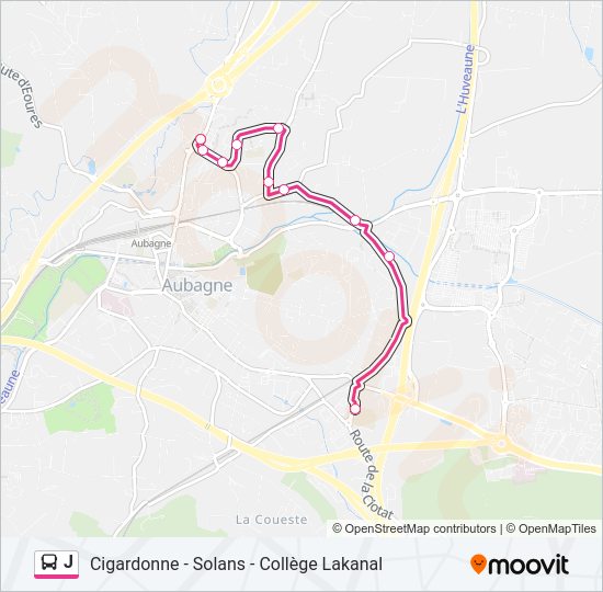 J bus Line Map