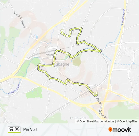 3S Bus Line Map