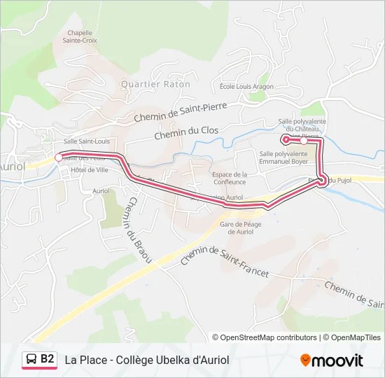B2 Bus Line Map