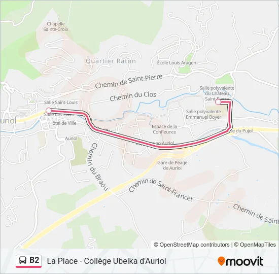 B2 Bus Line Map