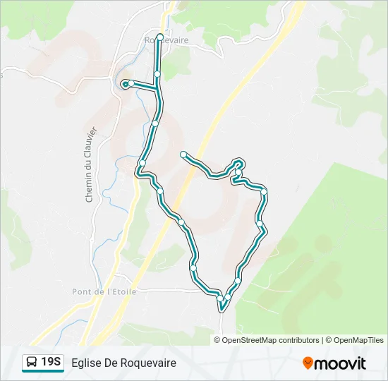 19S Bus Line Map