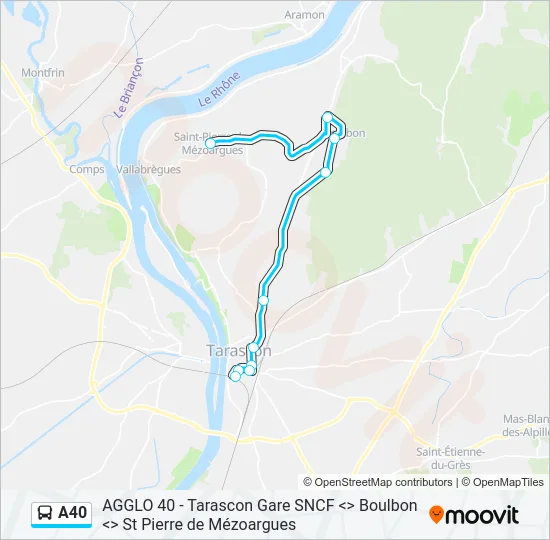 A40 Bus Line Map