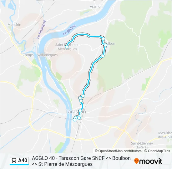 A40 Bus Line Map