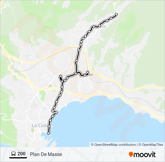 200 Bus Line Map