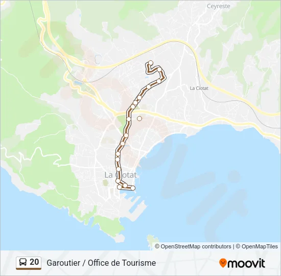 20 Bus Line Map