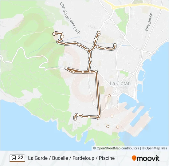 32 Bus Line Map
