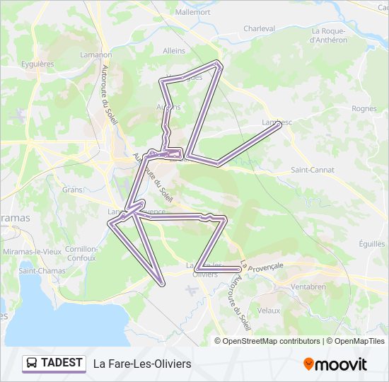 TADEST bus Line Map