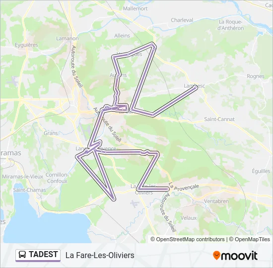 TADEST Bus Line Map