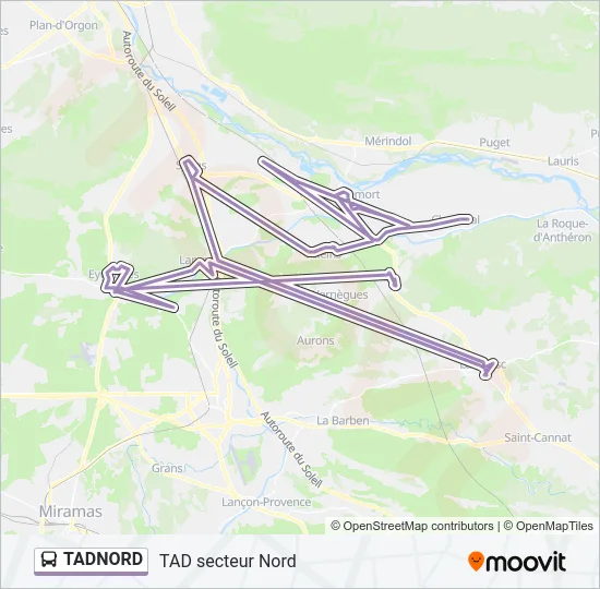 TADNORD Bus Line Map