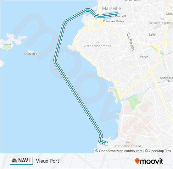 NAV1 Ferry Line Map