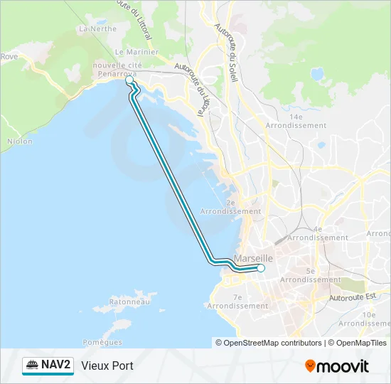 NAV2 Ferry Line Map