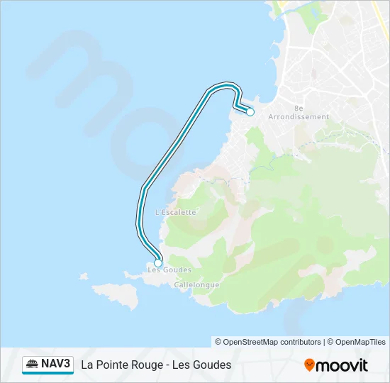 NAV3 Ferry Line Map