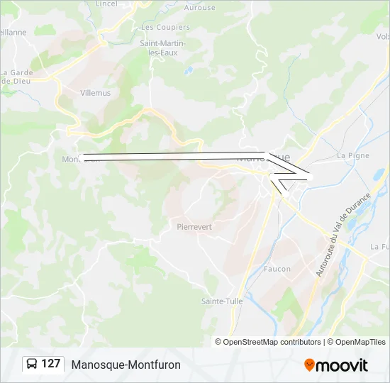 127 Bus Line Map