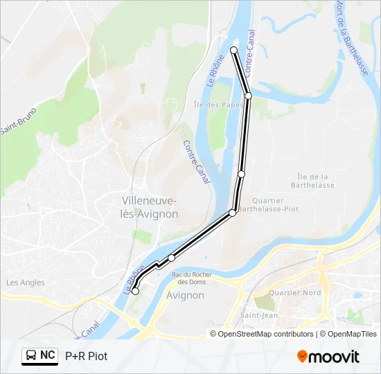 NC Bus Line Map