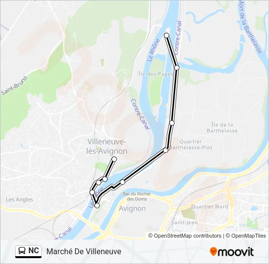 NC Bus Line Map