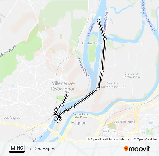 NC Bus Line Map