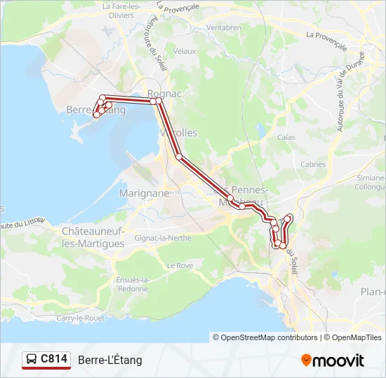 C814 Bus Line Map