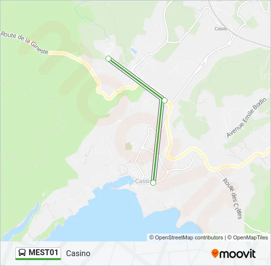 MEST01 Bus Line Map