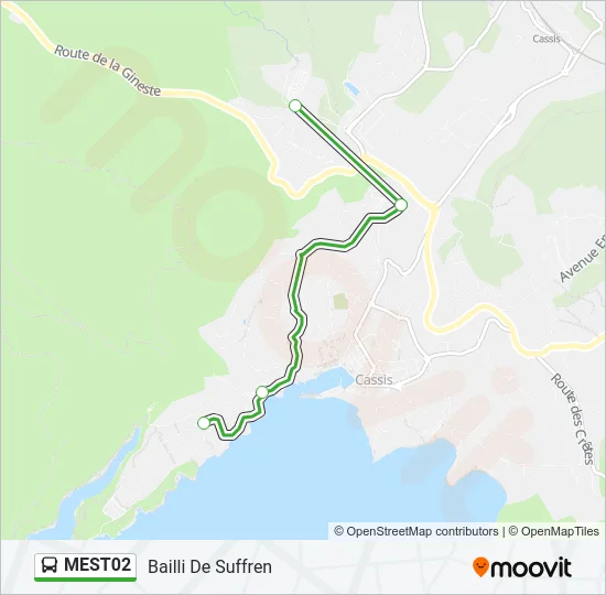 MEST02 Bus Line Map