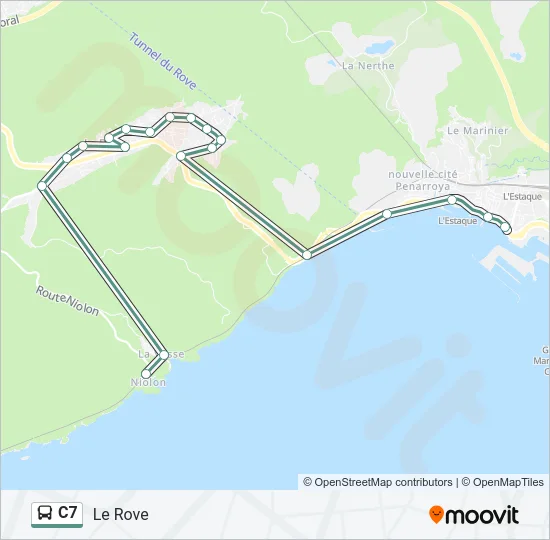 C7 Bus Line Map