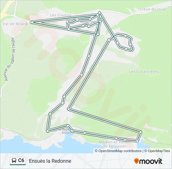 C6 Bus Line Map